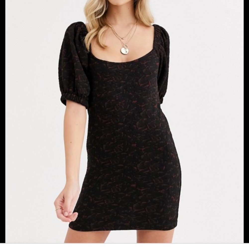 Free People Sunset Puff Mini Dress